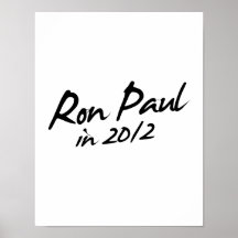 RON PAUL 2012 Autograph Poster