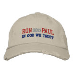 RON PAUL 2012 IN GOD WE TRUST Cap embroidered hats