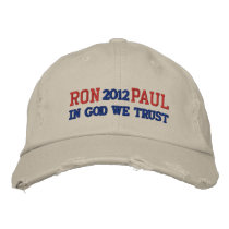 RON PAUL 2012 IN GOD WE TRUST Embroidered Cap Baseball Cap