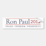 Ron Paul 2012 Peace Freedom Prosperity Bumper Stickers