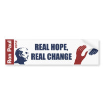 Ron Paul 2012: Real Hope, Real Change Bumper Stickers