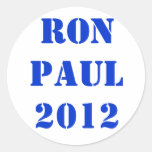 RON PAUL 2012 ROUND STICKER