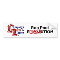 Ron Paul Campaign For Liberty Revolution bumper stickers