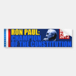 Ron Paul: Champion of the Constitution bumper stickers