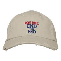 RON PAUL END THE FED CAP EMBROIDERED BASEBALL CAP