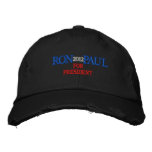 RON PAUL FOR PRESIDENT 2012 DISTRESSED CHINO CAP embroidered hats
