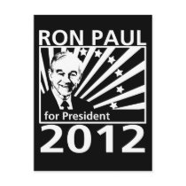 Ron Paul For President 2012 Postcard