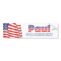 Ron Paul for President Patriotic American Flag Bumper Sticker