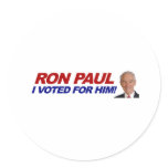 Ron Paul I voted for him - election president Stickers
