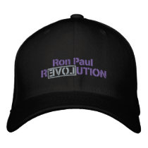 Ron Paul Revolution Embroidered Hat (Silver)