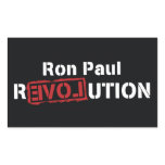 Ron Paul Revolution Sticker Large Square -4 pieces