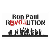 Ron Paul rEVOLution with Supporters Rectangular Sticker