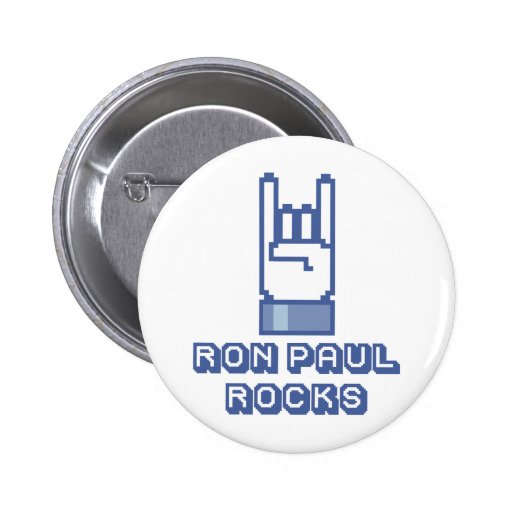 Ron Paul Rocks Button