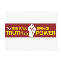 Ron Paul speaks Truth To Power Post Card