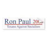 Ron Paul Texans Against Socialism bumper stickers