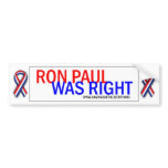 Ron Paul was Right! Bumper Sticker. bumper stickers