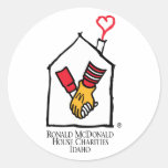 Ronald McDonald Hands Round Sticker