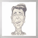 Ronald Reagan Caricature Poster posters