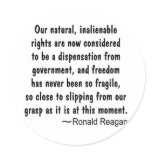 Ronald Reagan Freedom Has Never Been So Sticker