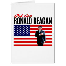 Ronald Reagan, God Bless Card