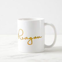 Ronald Reagan Gold Signature Mug