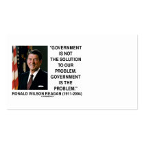 Ronald Reagan Government Not Solution Is Problem
