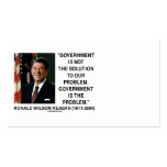 Ronald Reagan Government Not Solution Is Problem business cards