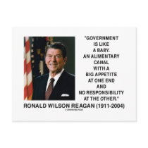 Ronald Reagan Gov't Like A Baby Alimentary Canal