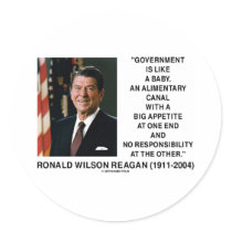 Ronald Reagan Gov't Like A Baby Alimentary Canal