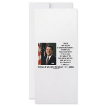 Ronald Reagan Great Movement Changed A World Quote Custom Rack Cards