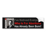 Ronald Reagan on Abortion bumper stickers