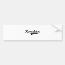 Ronaldo Classic Style Name Bumper Stickers