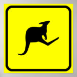 Roo XING Sign Poster