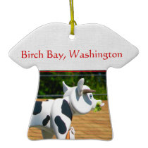 Roof Cow Christmas Ornament