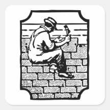 Roofer Square Sticker