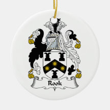 Rook Family Crest Christmas Ornaments