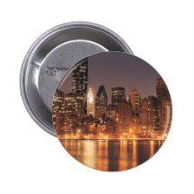 Roosevelt Island View of the New York City Skyline Buttons
