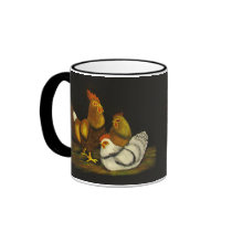 Rooster and Hens ~ cup Mug