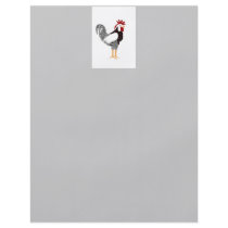 Rooster art: Wyandotte black lacy chicken gifts