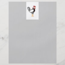 Rooster art: Wyandotte black lacy chicken gifts Personalized Flyer