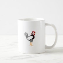 Rooster art: Wyandotte black lacy chicken gifts Mugs