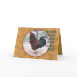 Rooster Birthday-customize Card