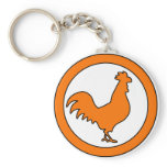 Rooster Cock Hen Chicken Silhouette Male Farm Egg keychains