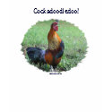 Rooster Crowing Nature Photo Funny T Shirt