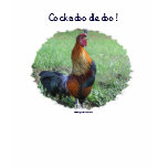 Rooster Crowing Nature Photo Funny T Shirt