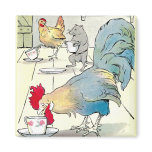 Rooster has a Cup of Tea magnets
