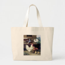 Rooster Hen Chicken Doves Canvas Bag