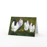 "Rooster & Hens" Art Greeting Card