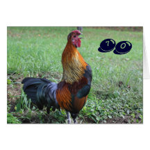 Rooster Humourous 70th Birthday Greeting Card