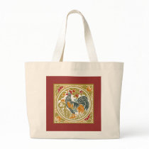 Rooster Luv Vintage Design Tote Bag